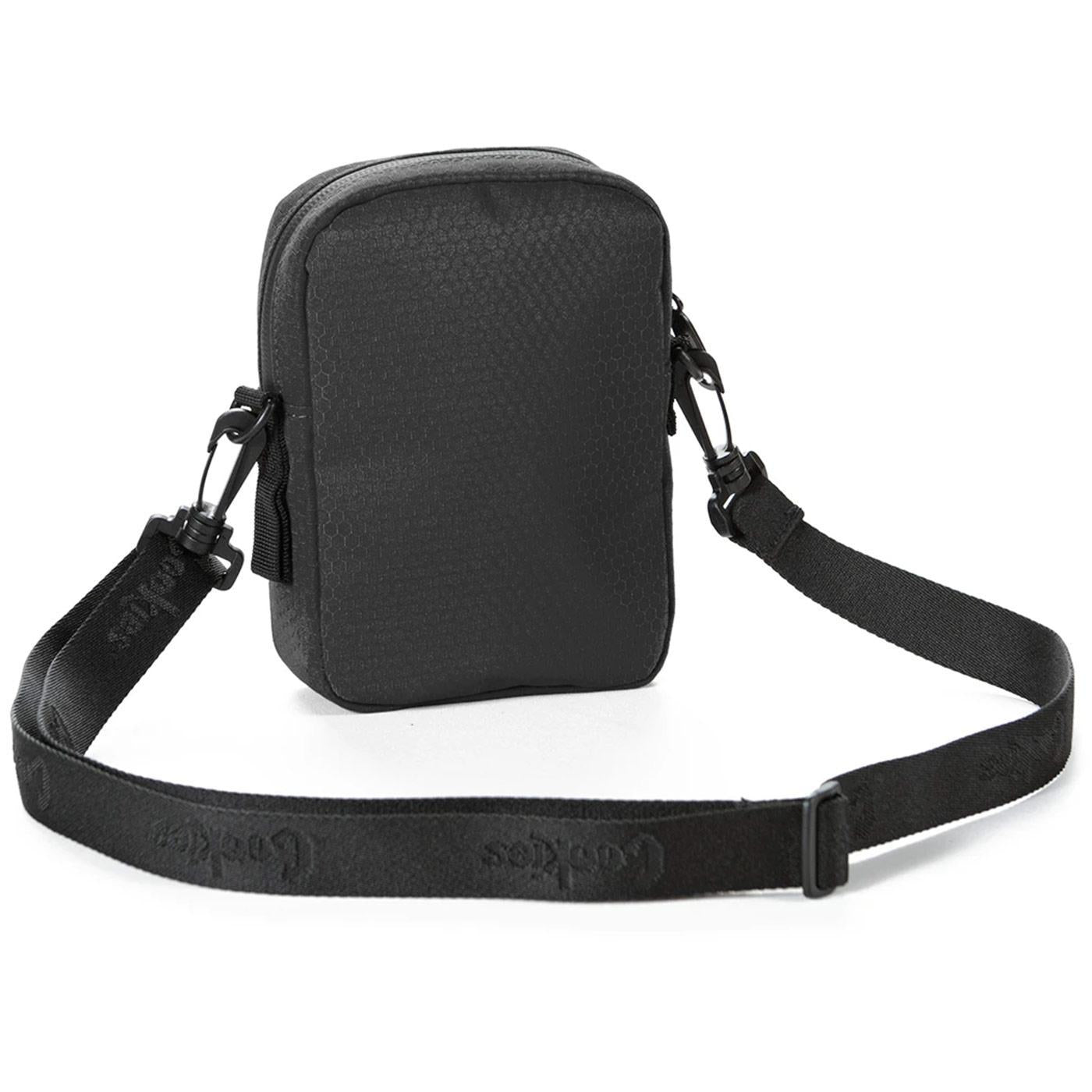 Layers Smell Proof Nylon Shoulder Bag (Black) Rear | Cookies Clothing