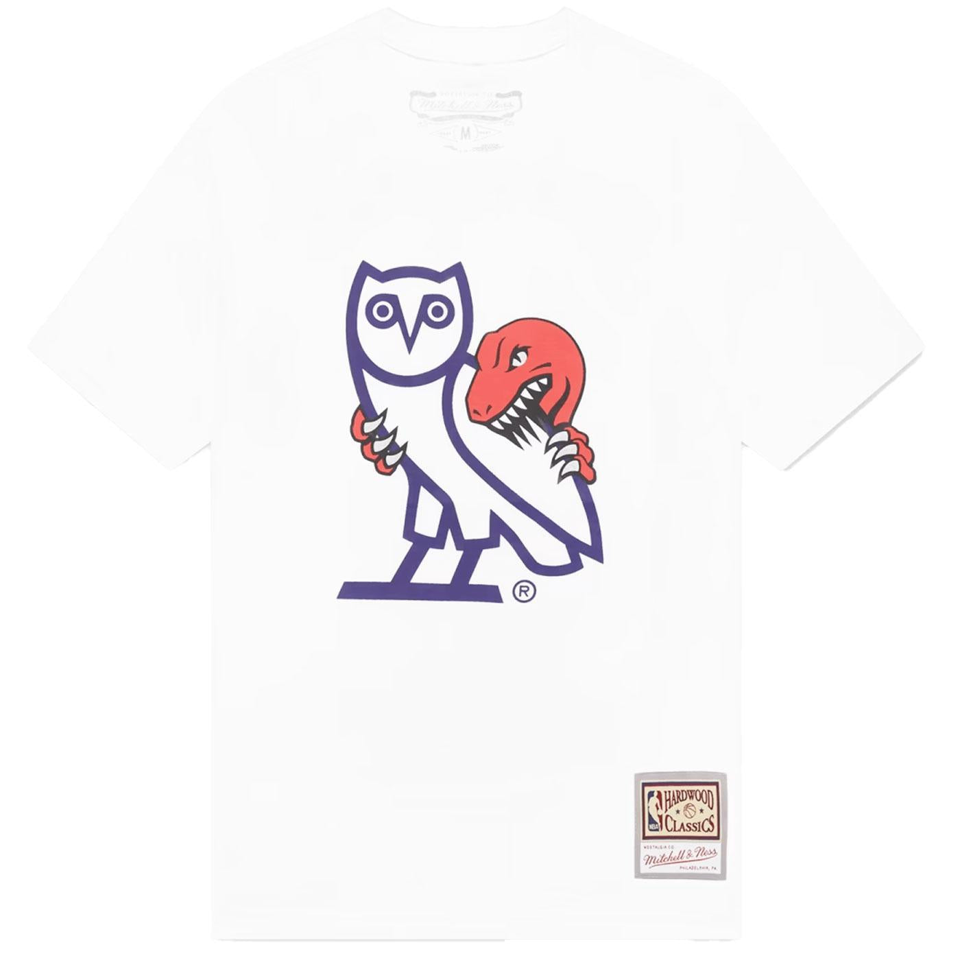 OVO / Mitchell & Ness '95 Raptors OG Owl T-Shirt (White)
