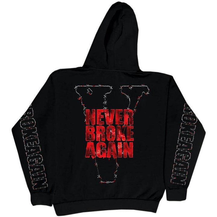NeverBrokeAgain Vlone Haunted Hoodie (Black) Rear | Vlone LTD