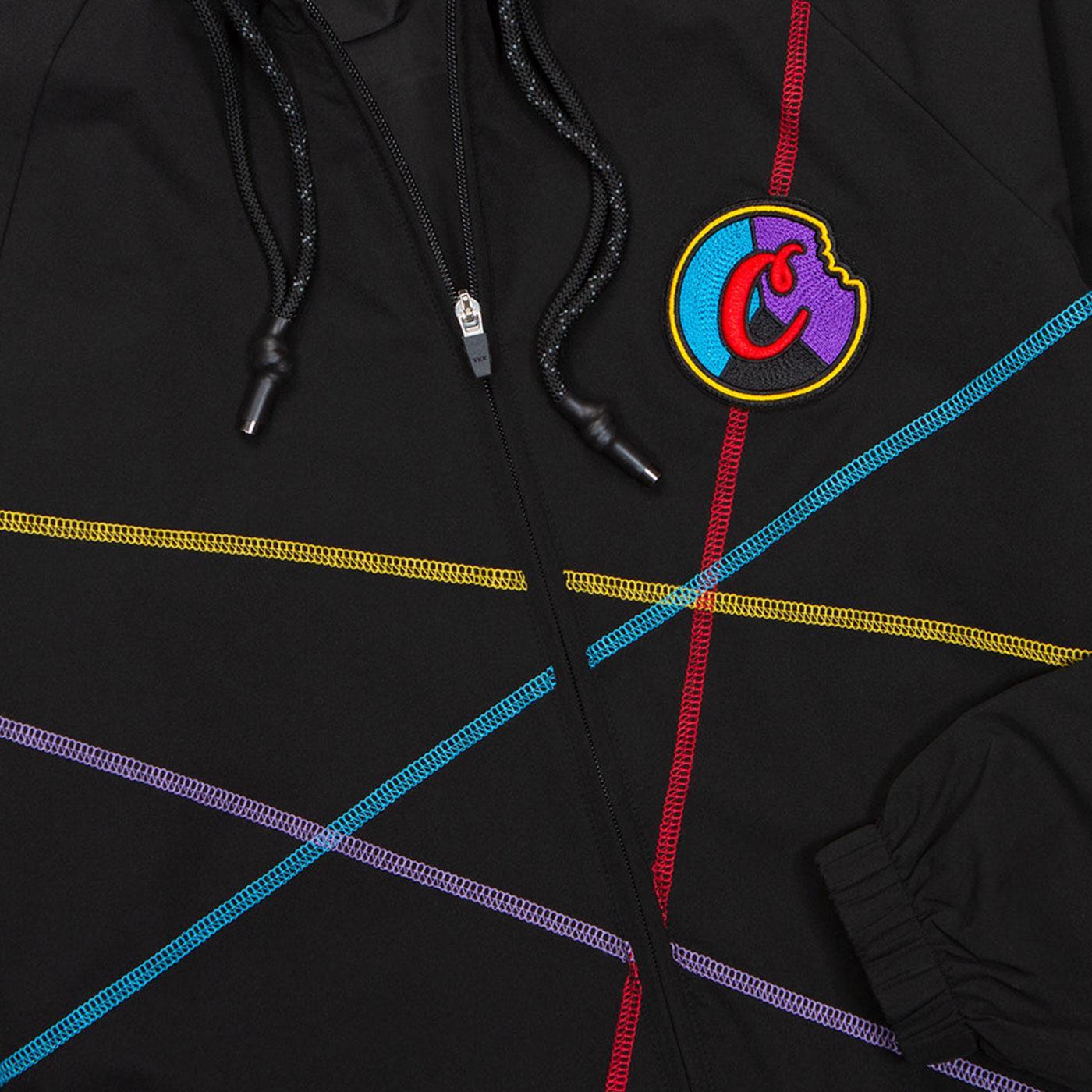Show and Prove Windbreaker (Black) Detail | Cookies Clothing