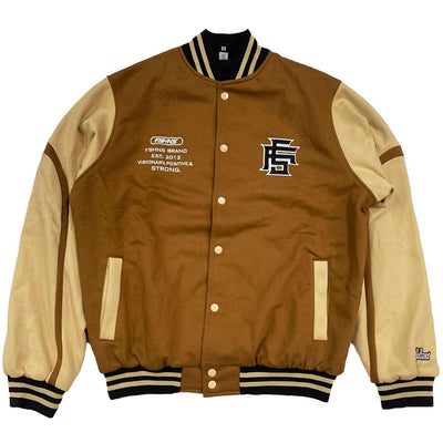 Hustle Gang Varsity Jacket (Brown) | FSHNS Brand