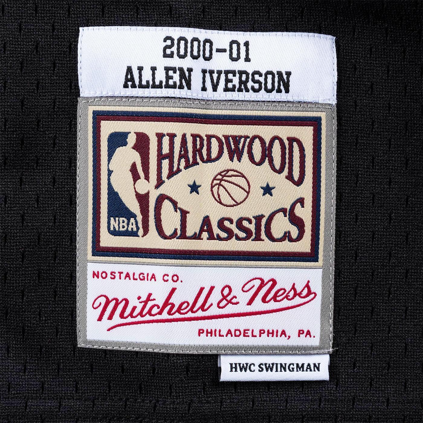 Swingman Jersey Philadelphia 76ers Road 2000-01 Allen Iverson Detail