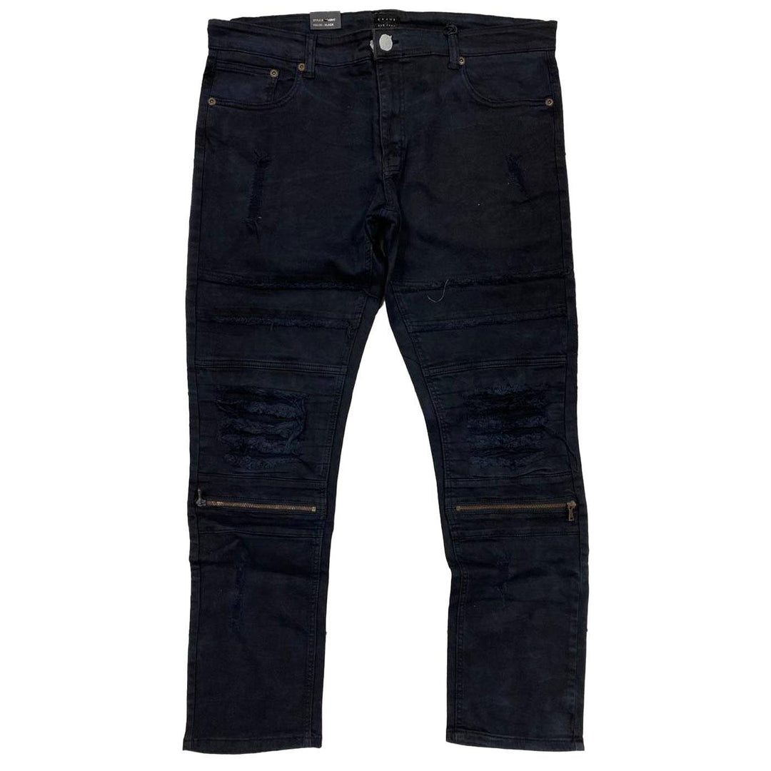 Faded Skinny Jeans (Black) | Krome New York 