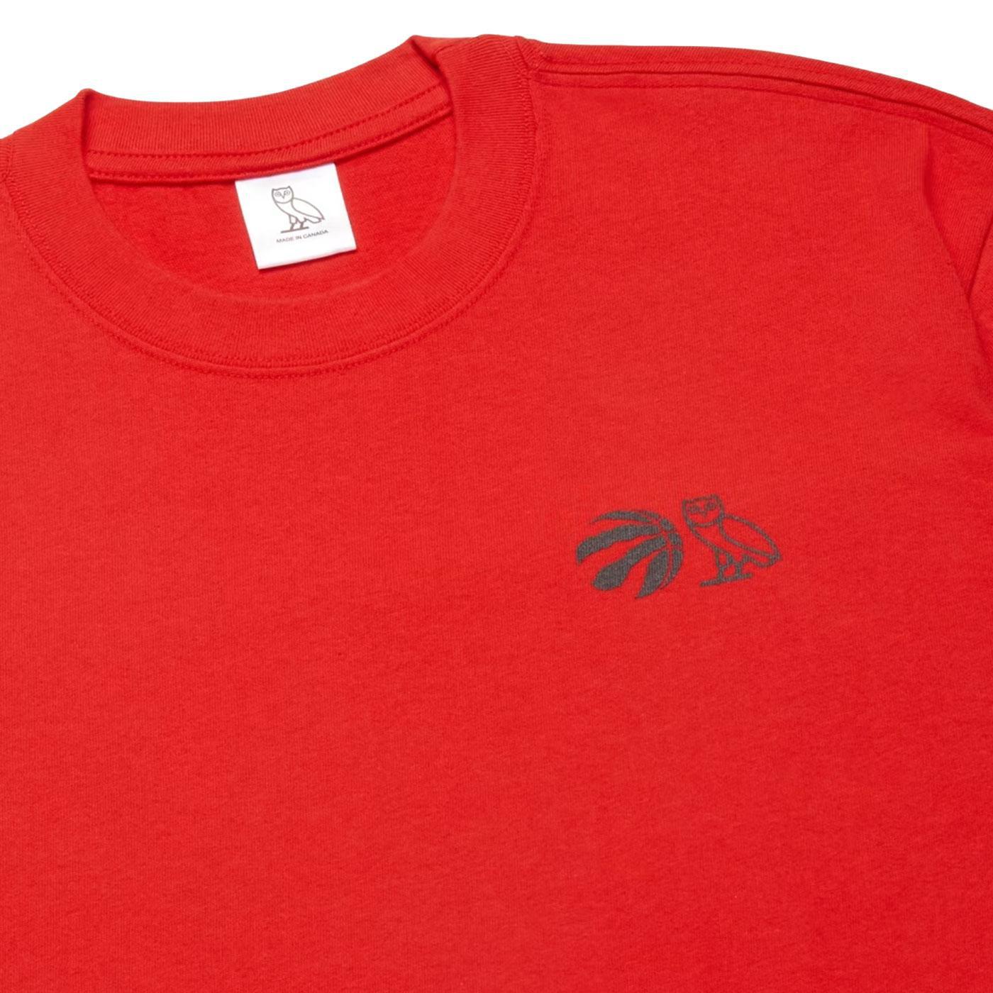 OVO x Raptors T-Shirt (Red) Detail | October's Very Own