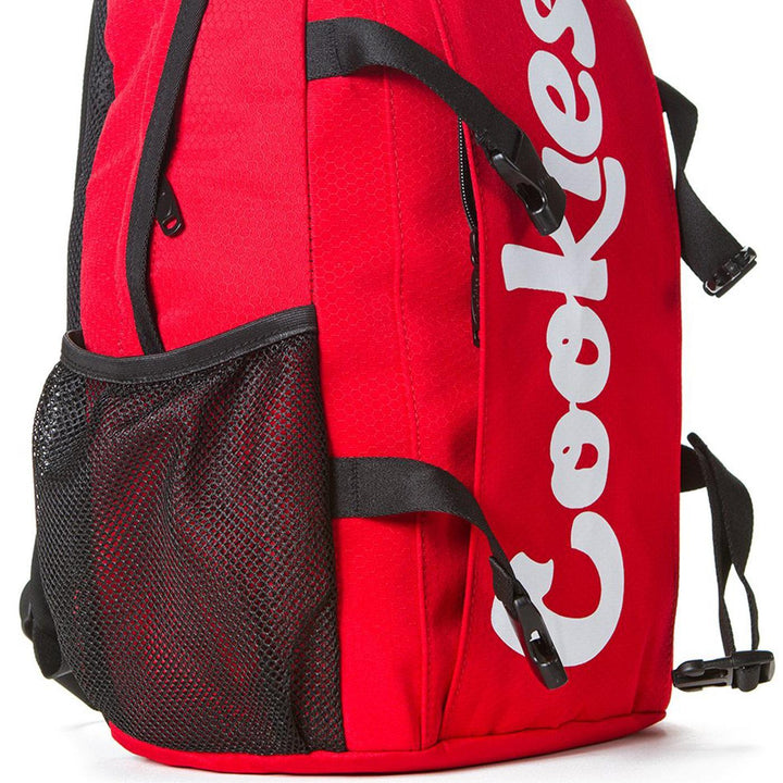 Non-Standard Ripstop Nylon Backpack (Red) Detail | Cookies Clothing