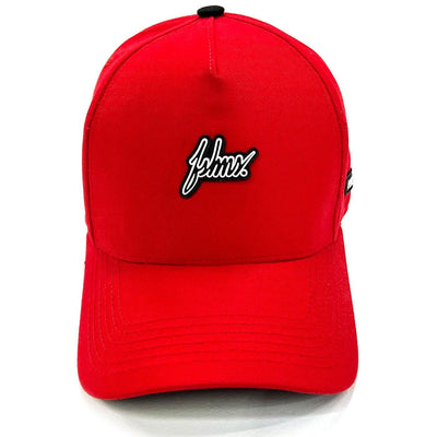 Silicone Patch Strapback (Red) Front | FSHNS Brand