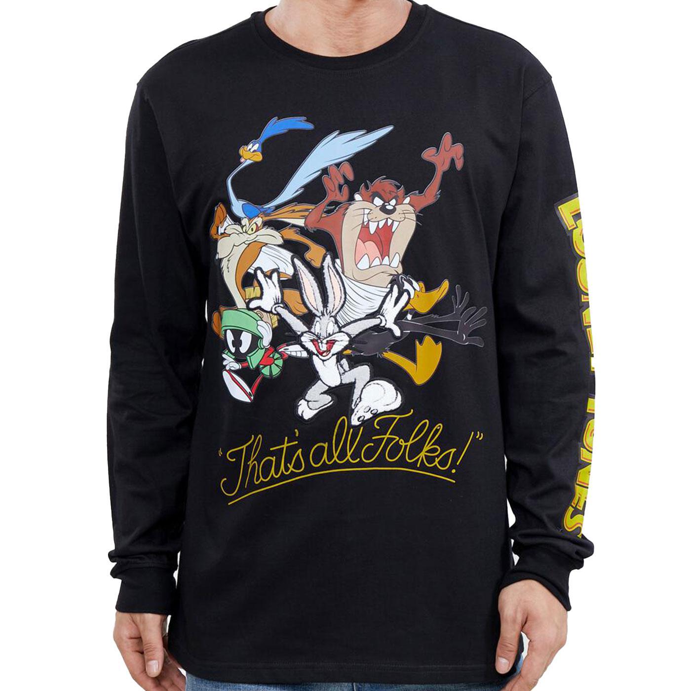 That's All Folks! Long Sleeve Tee (Black) | Freeze Max