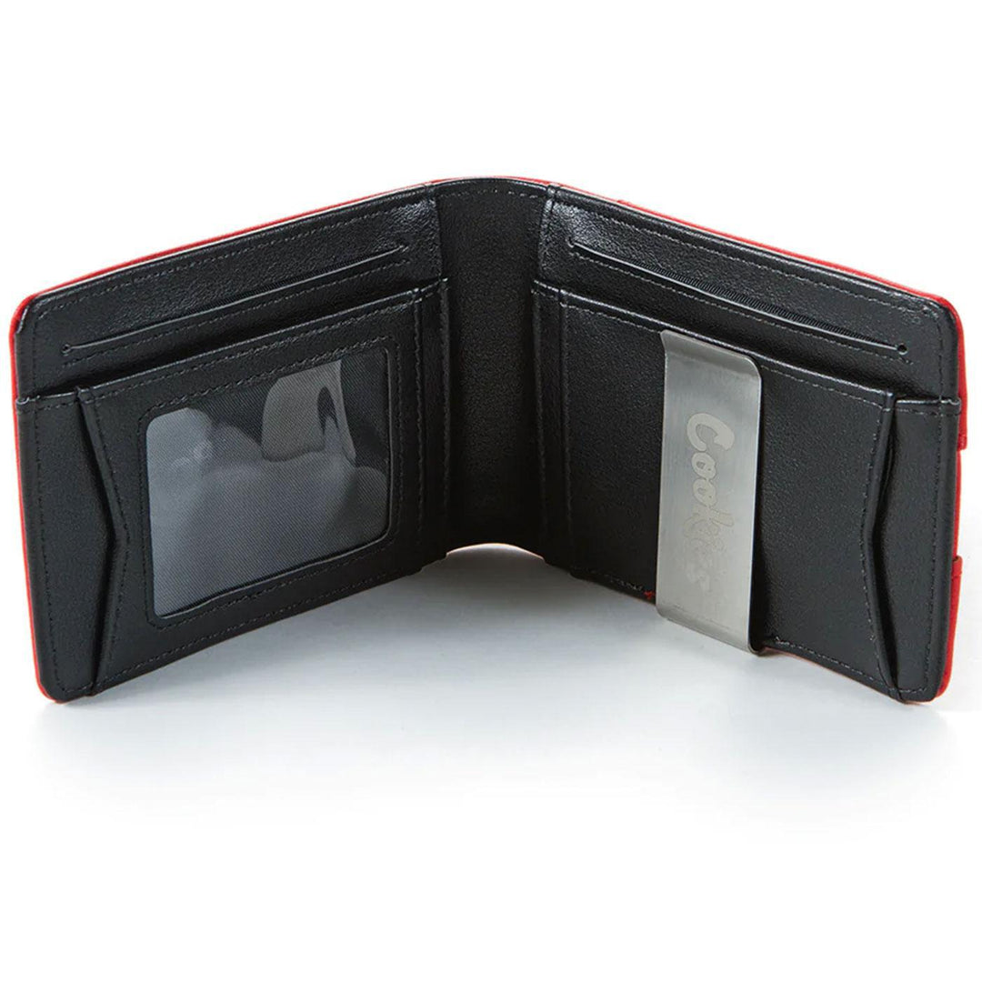 Cookies Bi-Fold Money Clip & Leather Card Holder (Red)  New