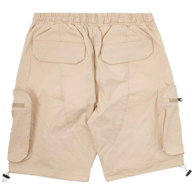 Combat Nylon Shorts (Cream) Rear | 8&9 Clothing