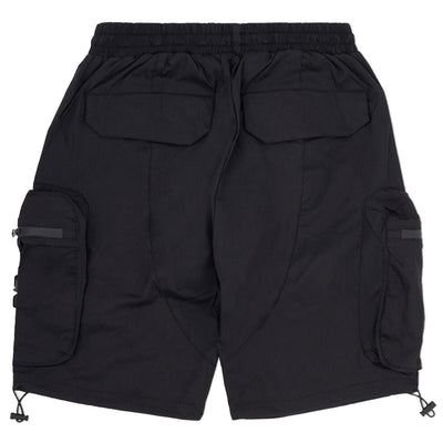 Combat Nylon Shorts (Black) Rear | 8&9 Clothing