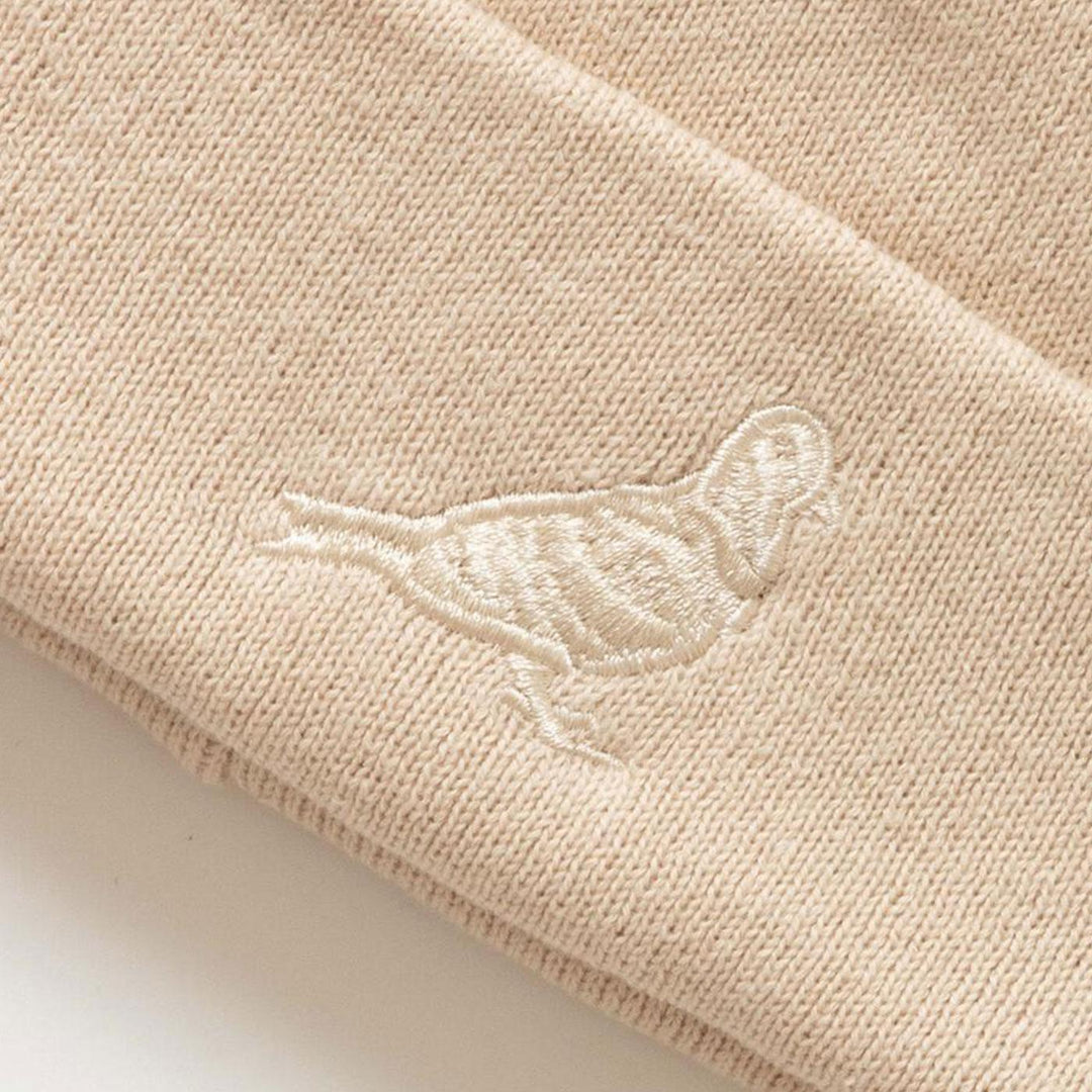 Broadway Pigeon Beanie (Cream) Detail | Staple Pigeon