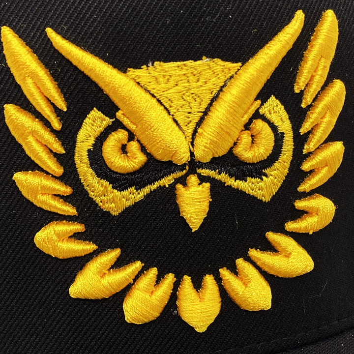 Owl Vision Hat (Black/Yellow) Detail | Hats