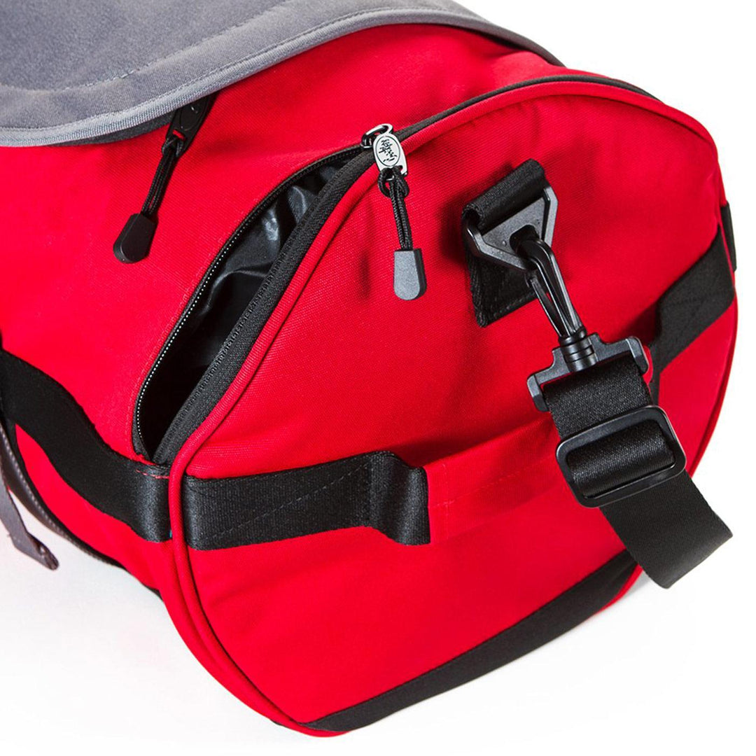Parks Utility Smellproof Duffel Bag (Red) Side | Cookies SF Clothing