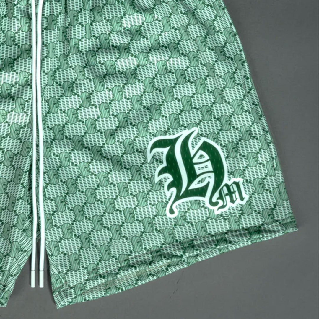HM Ski Mask Pattern Shorts (Green)