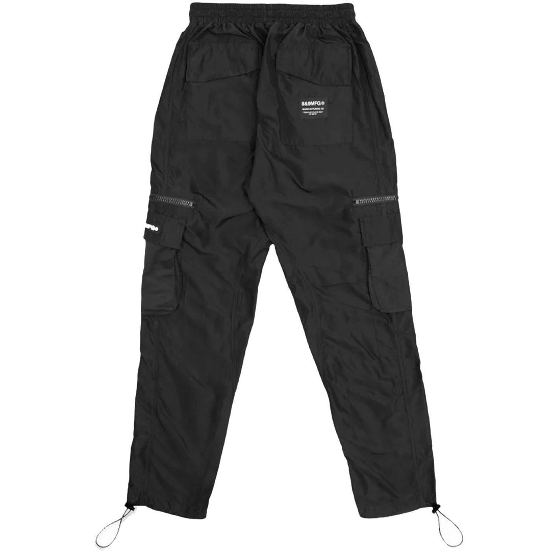 Everyday Nylon Cargo Pants (Black) Rear | 8&9 Clothing Co.