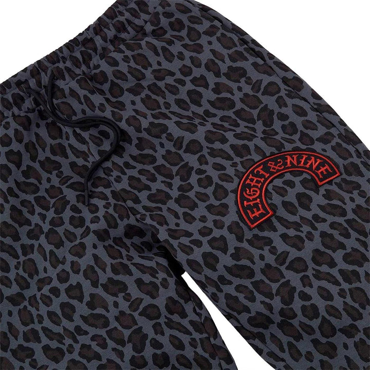 Cheetah Camo Cozy Set (Black) Jogger Detail | 8&9 Clothing
