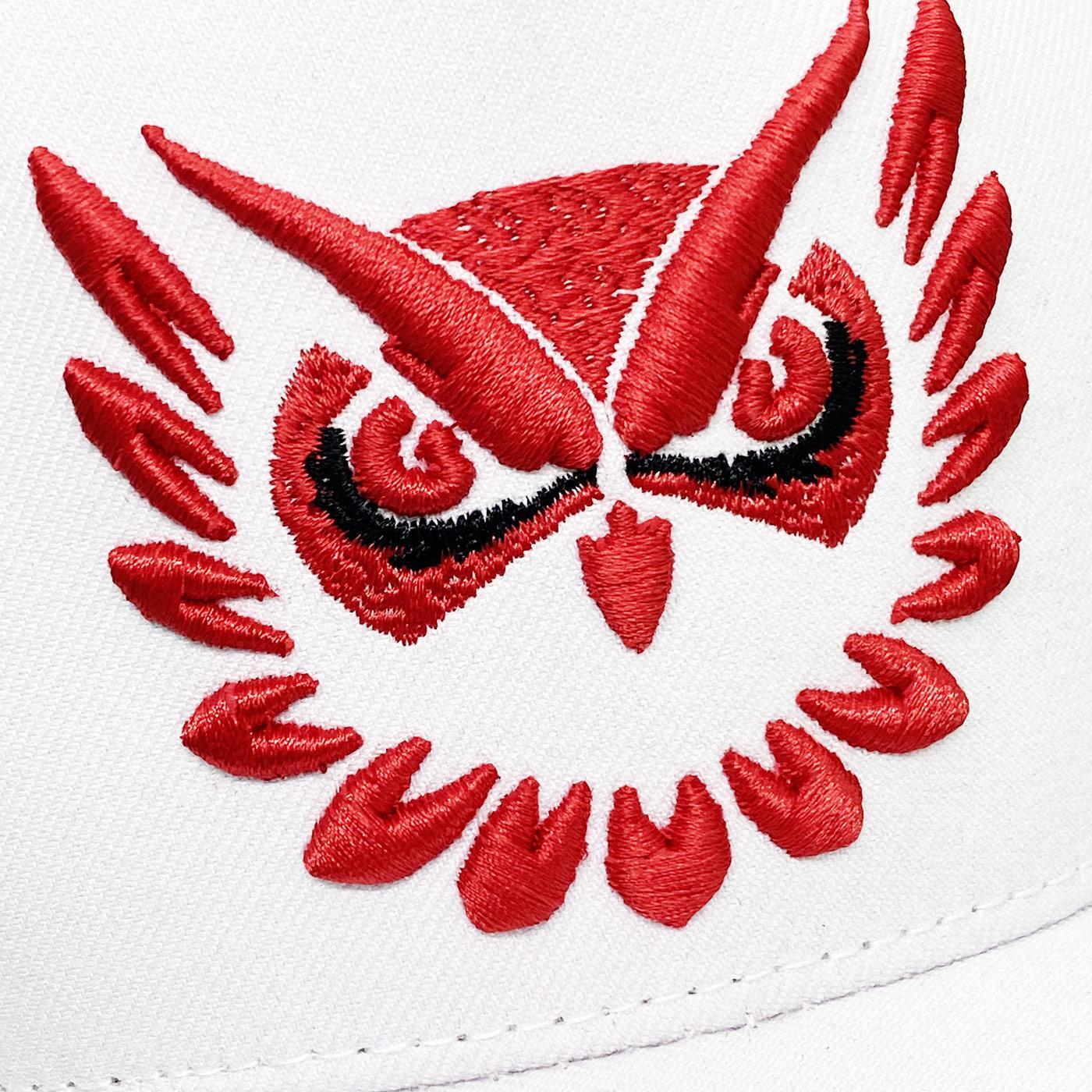 Owl Vision Hat (White/Red) Detail | See You