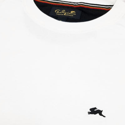 Evan Plain T-Shirt (White) Detail | A. Tiziano