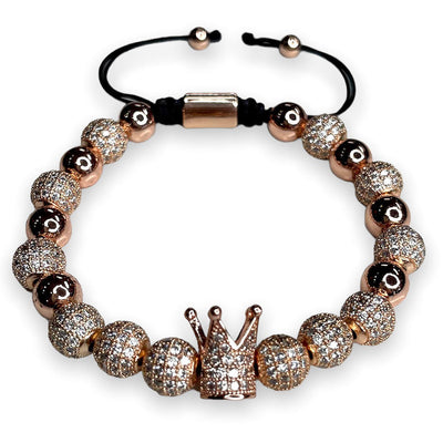 King Bead Bracelet (Rose Gold) | Urban Street Wear 