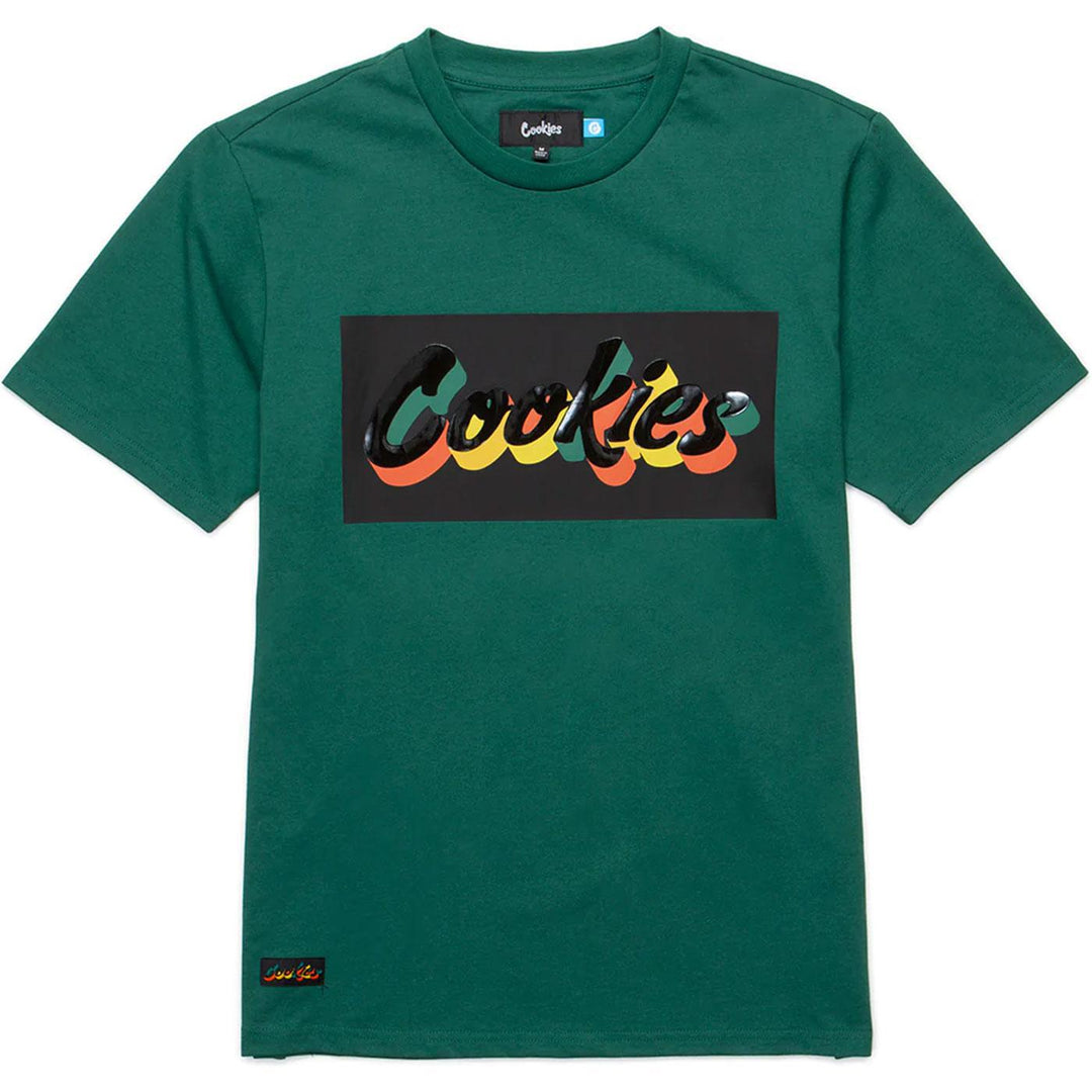 Searchlight Gel Print S/S Knit (Forest Green) | Cookies Clothing