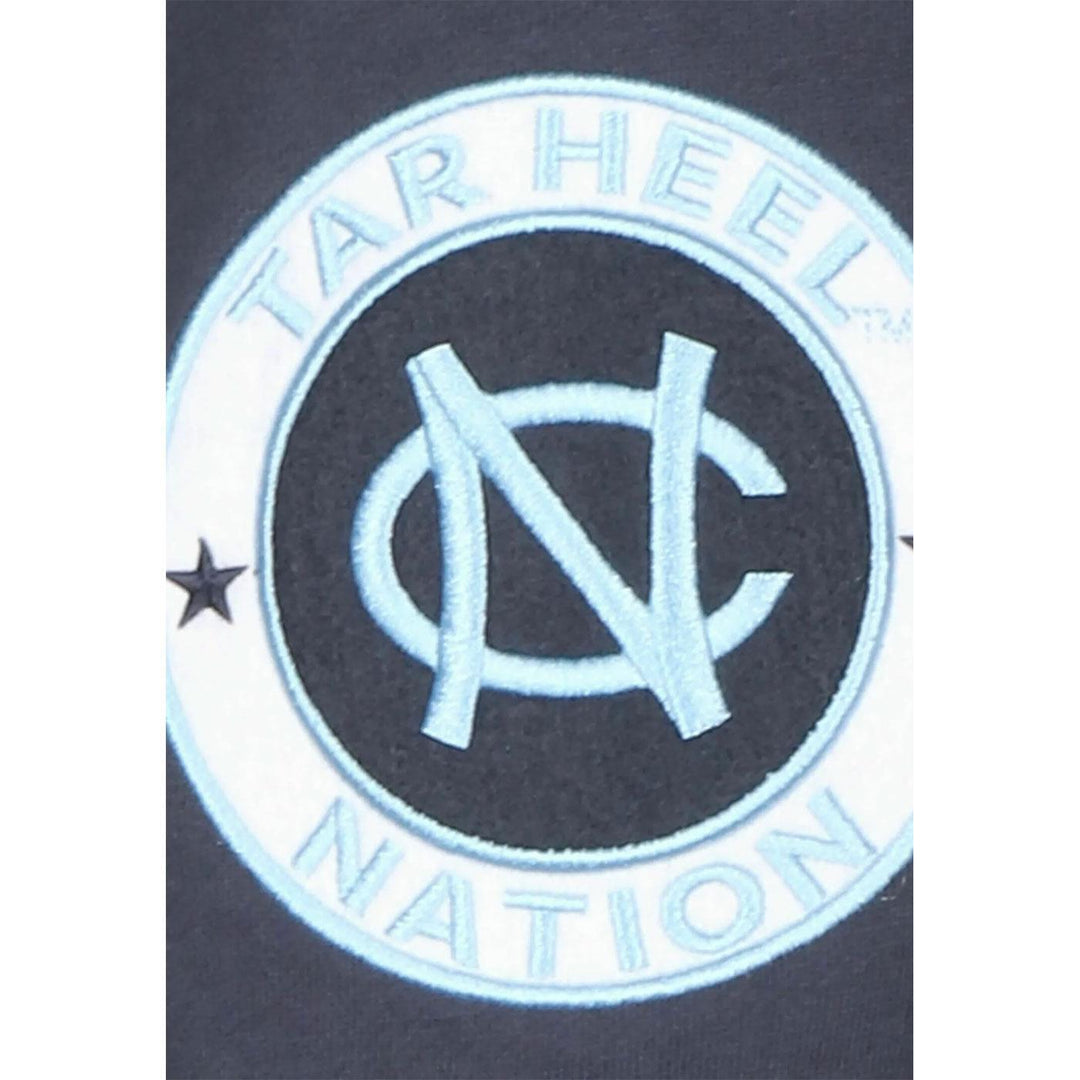Champ City Hoodie North Carolina (Navy) Detail | Mitchell & Ness