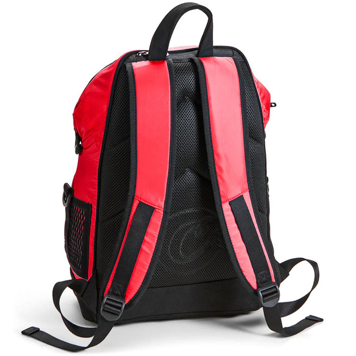 Luxe Satin Smell Proof Backpack (Red) Rear | Cookies Clothing