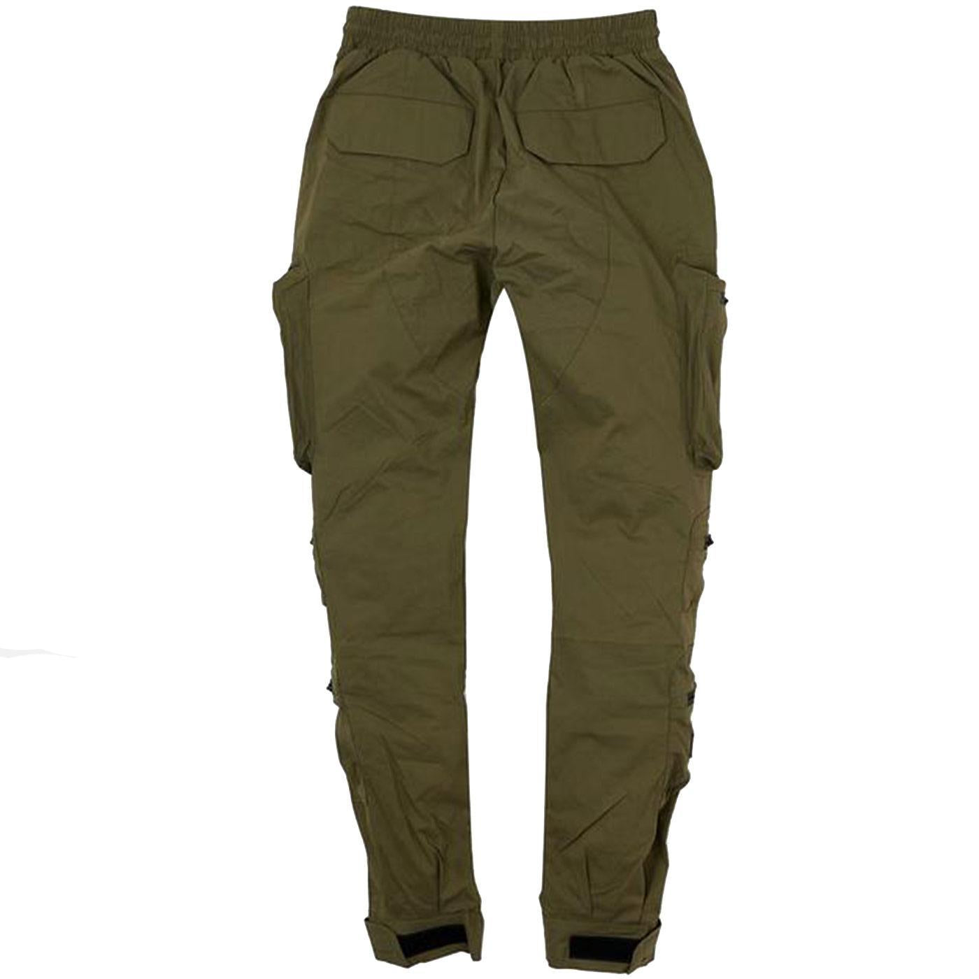 Combat Nylon Joggers (Olive) Rear | 8&9 Clothing Co. 