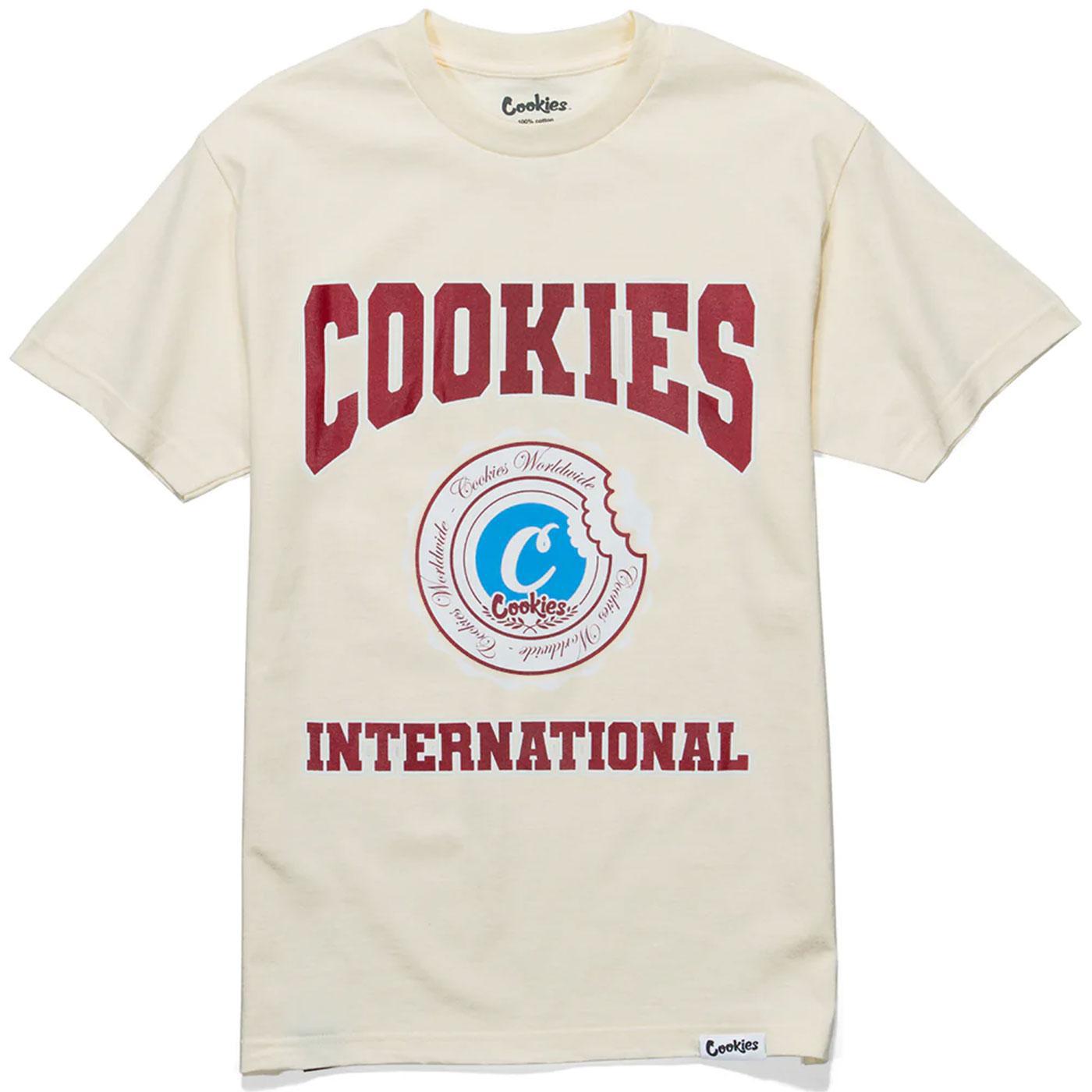 Double Up Logo 2 Tee (Cream/Burgundy) | Cookies Clothing