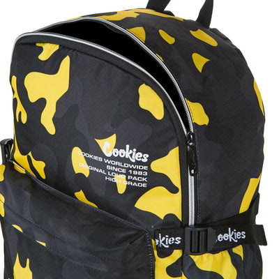 Off The Grid Smell Proof Backpack (Yellow Camo) New | Cookies Clothing