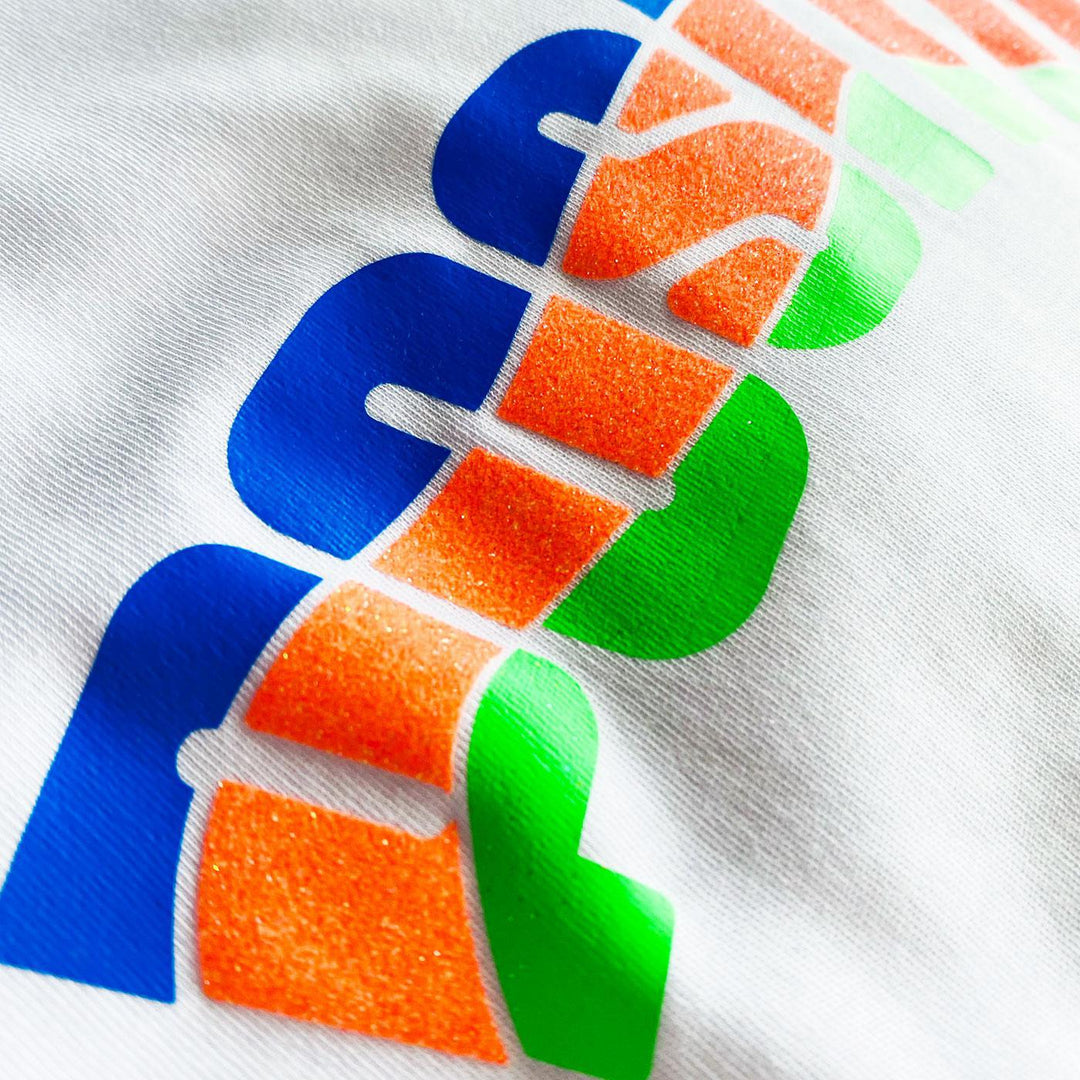 Positive Wave Tee (White) Detail | FHSNS Brand