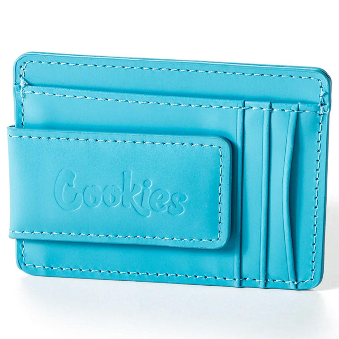 Big Chips & Cookies Money Clip Leather Card Holder (Cookies Blue)