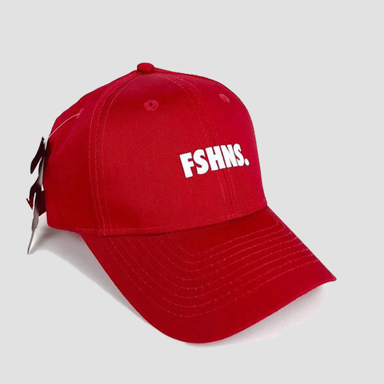 FSHNS Bold Logo Silicone Dad Hat (Red White)