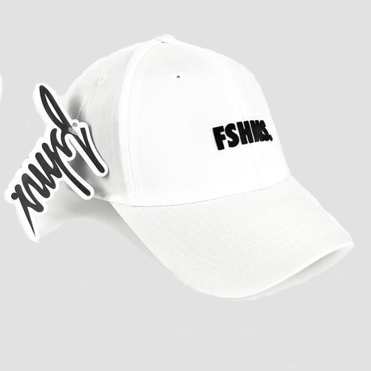 FSHNS Bold Logo Silicone Dad Hat (White Black)
