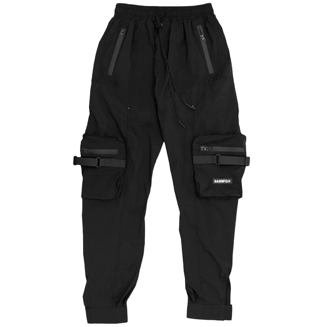 Staple Nylon Cargo Pants (Black) | 8&9 Clothing Co.
