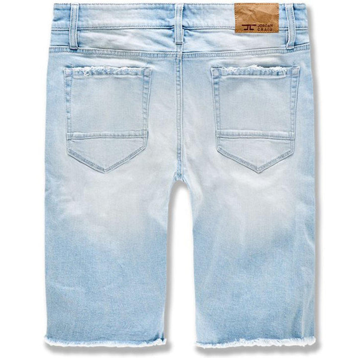 Abyss Denim Shorts (Ice Blue) Rear | Jordan Craig