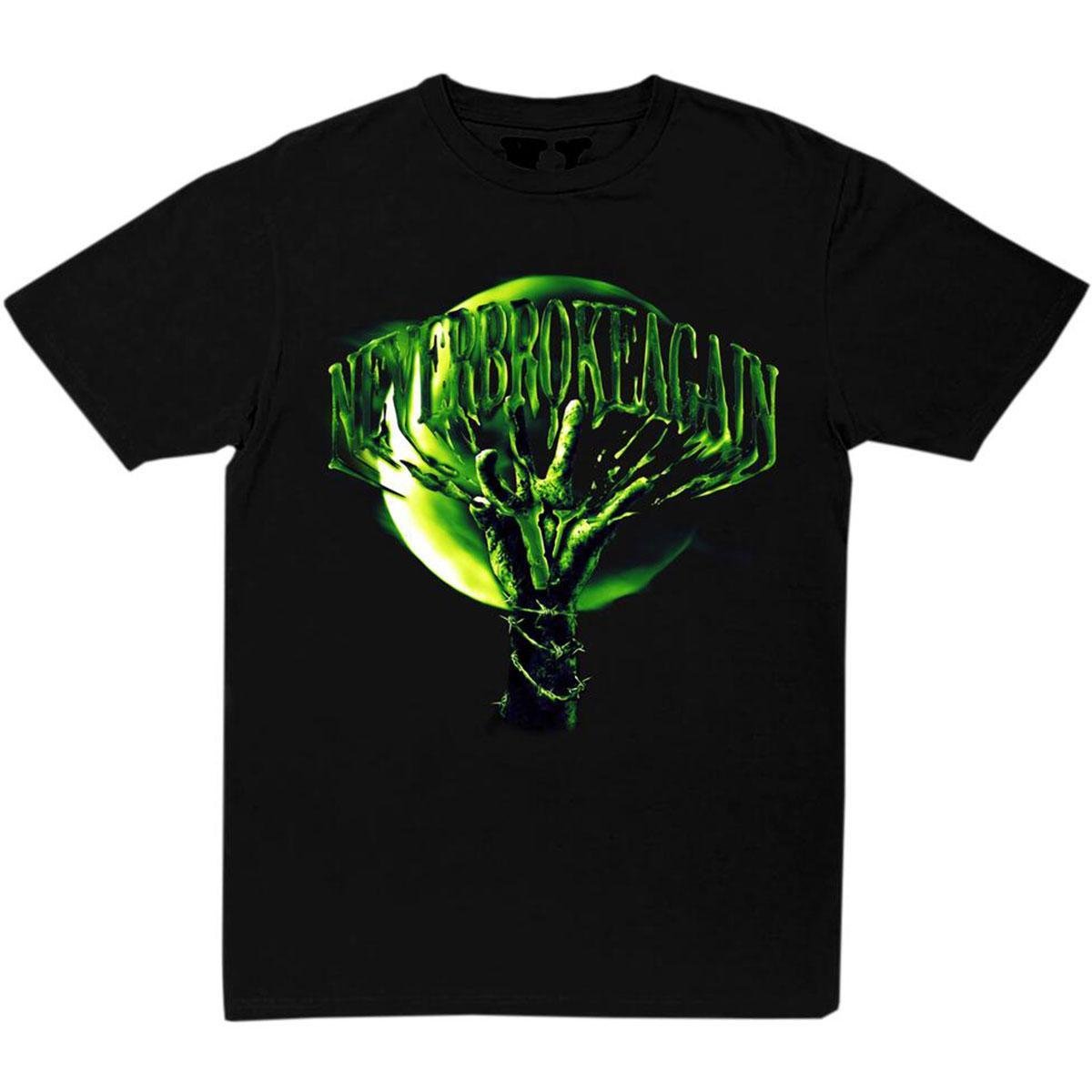 VLONE x Never Broke Again Slime Green deals on Black T-shirt