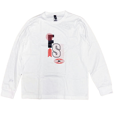 FS Geo Long Sleeve Tee (White/Red) | FSHNS Brand