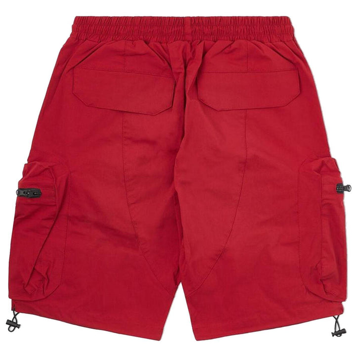Combat Nylon Shorts (Red) Rear | 8&9 Clothing