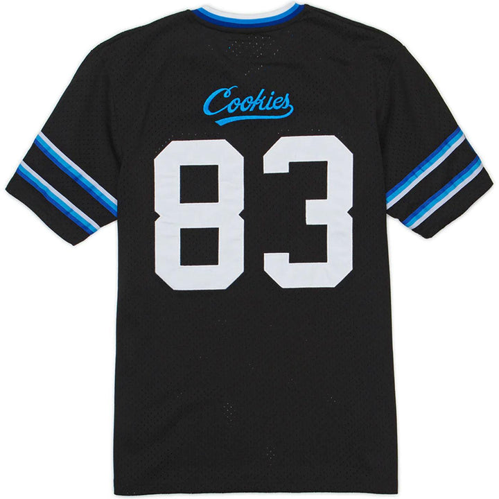 Puttin' In Work Football Jersey (Black) Rear | Cookies Clothing