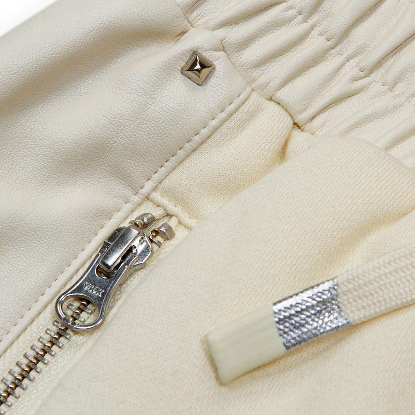 Caviar Fleece Shorts (Cream) Zipper Details | Cookies Clothing