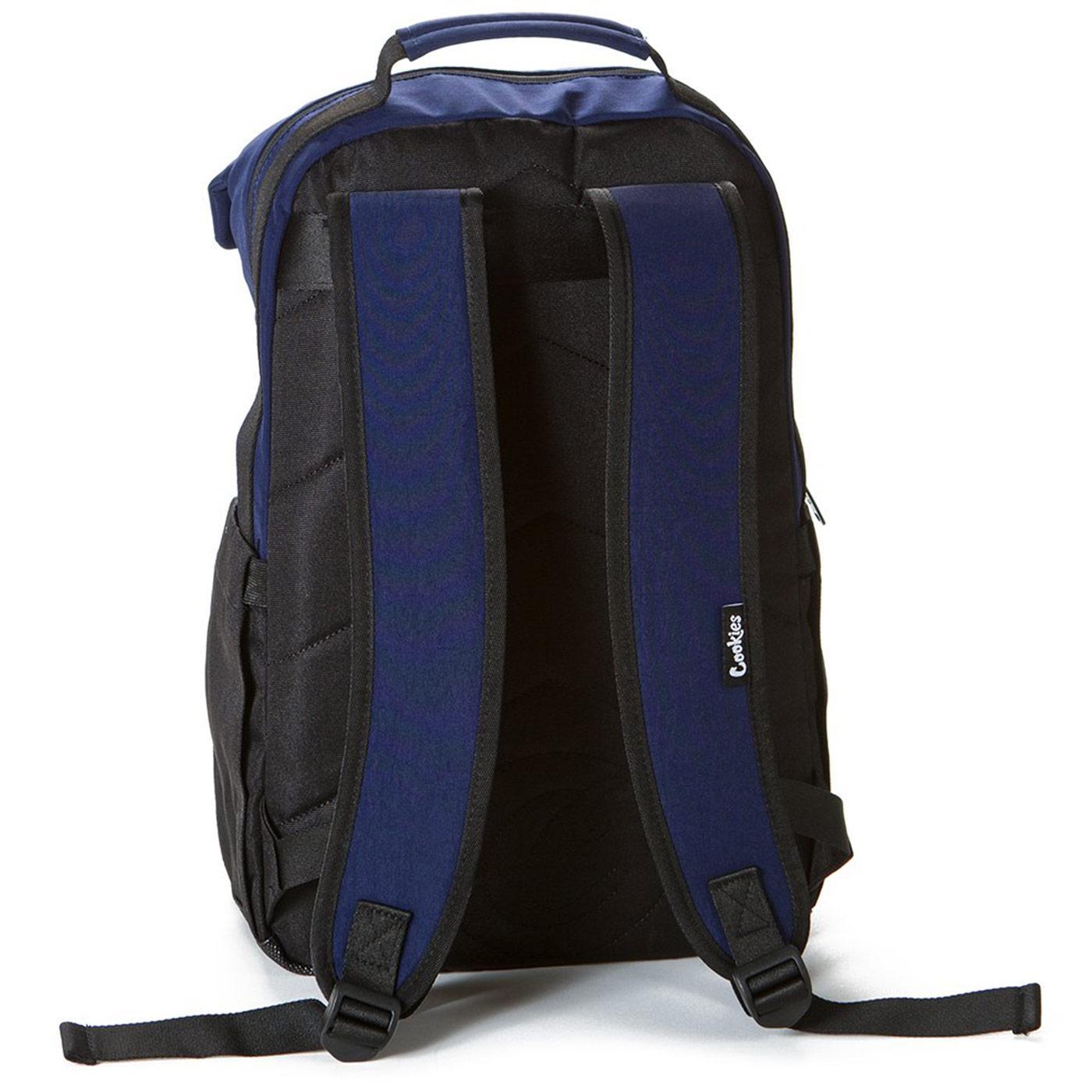Parks Utility Sateen Bomber Nylon Backpack (Navy) Rear | Cookies Clothing