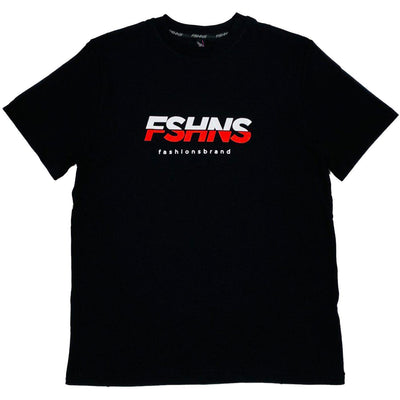 Split Logo Tee (Black) | FSHNS Brand