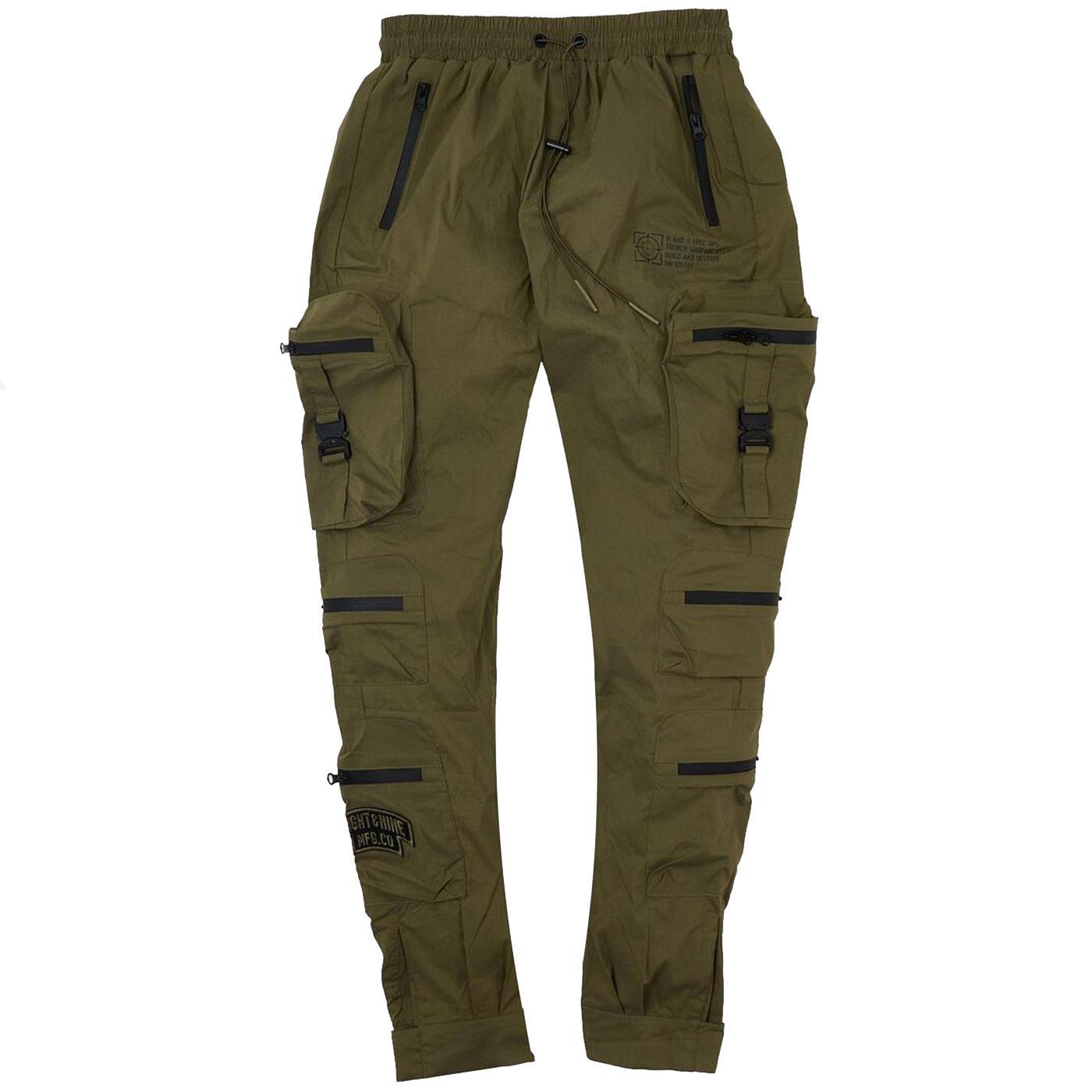 Combat Nylon Joggers (Olive) | 8&9 Clothing Co. 