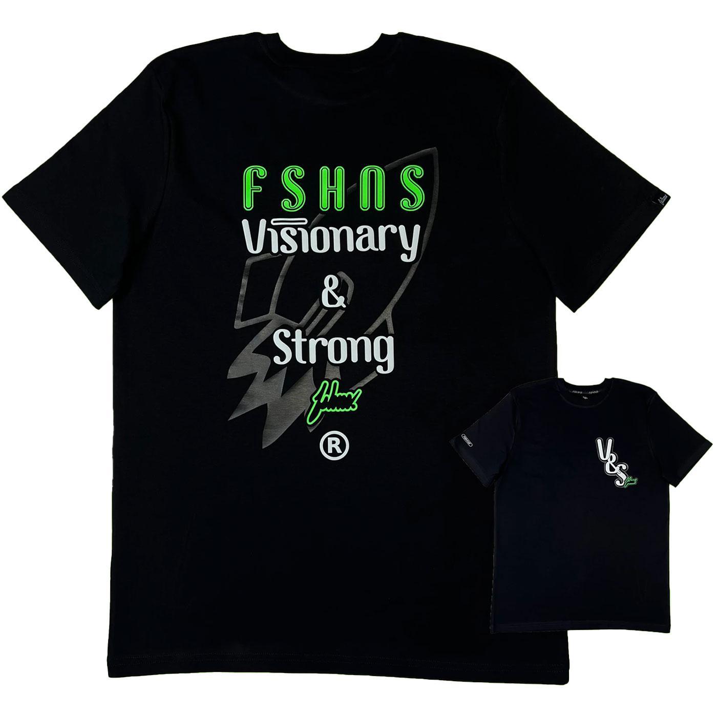 Visionary & Strong Tee (Black/Neon Green) | FSHNS Brand
