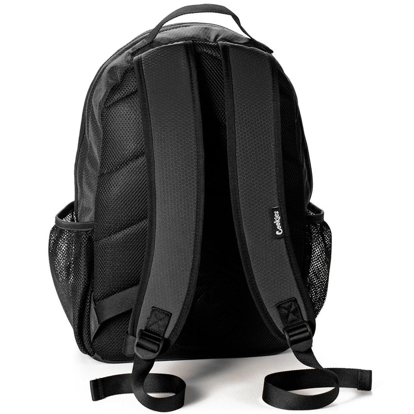 Non-Standard Ripstop Nylon Backpack (Black) Rear | Cookies Clothing