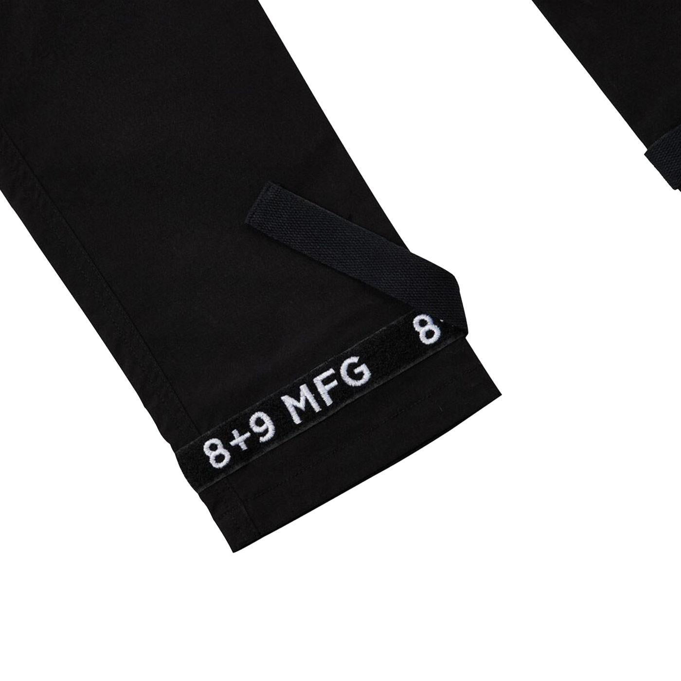Strapped Up Utility Pants Rip Stop (Black) Detail | 8&9 Clothing Co. 