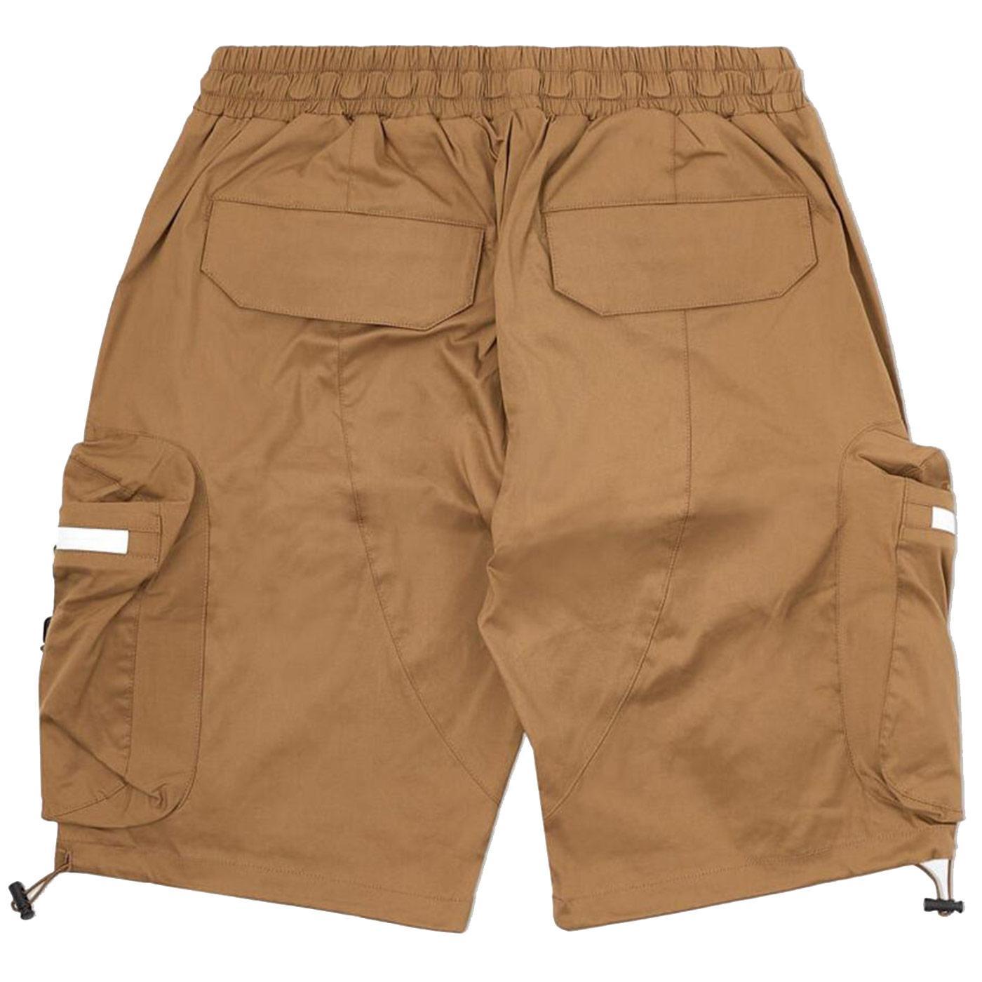 Combat Nylon Shorts (Peanut Butter) Rear | 8&9 Clothing