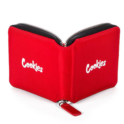 Luxe Zipper Wallet (Red) Open | Cookies Clothing