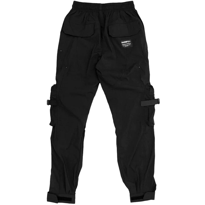 Staple Nylon Cargo Pants (Black) Rear | 8&9 Clothing Co.