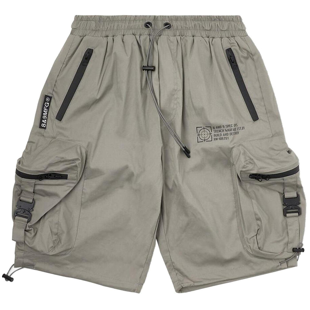 Combat Nylon Shorts (Light Grey) | 8&9 Clothing